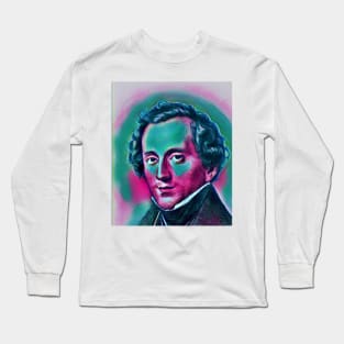 Felix Mendelssohn Abstract Portrait | Felix Mendelssohn Artwork 4 Long Sleeve T-Shirt